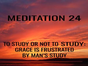 Day 24: To Study or Not to Study: Grace is Frustrated by Man’s Study